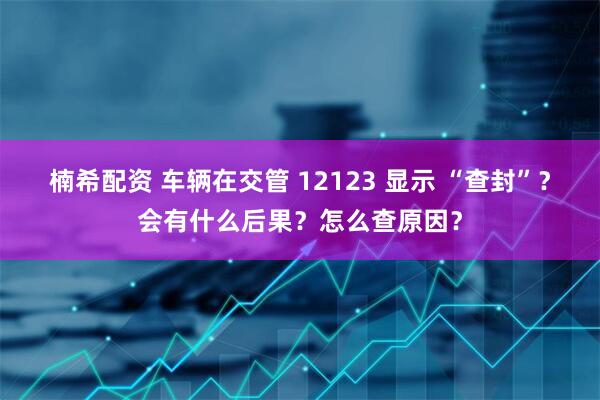 楠希配资 车辆在交管 12123 显示 “查封”？会有什么后果？怎么查原因？